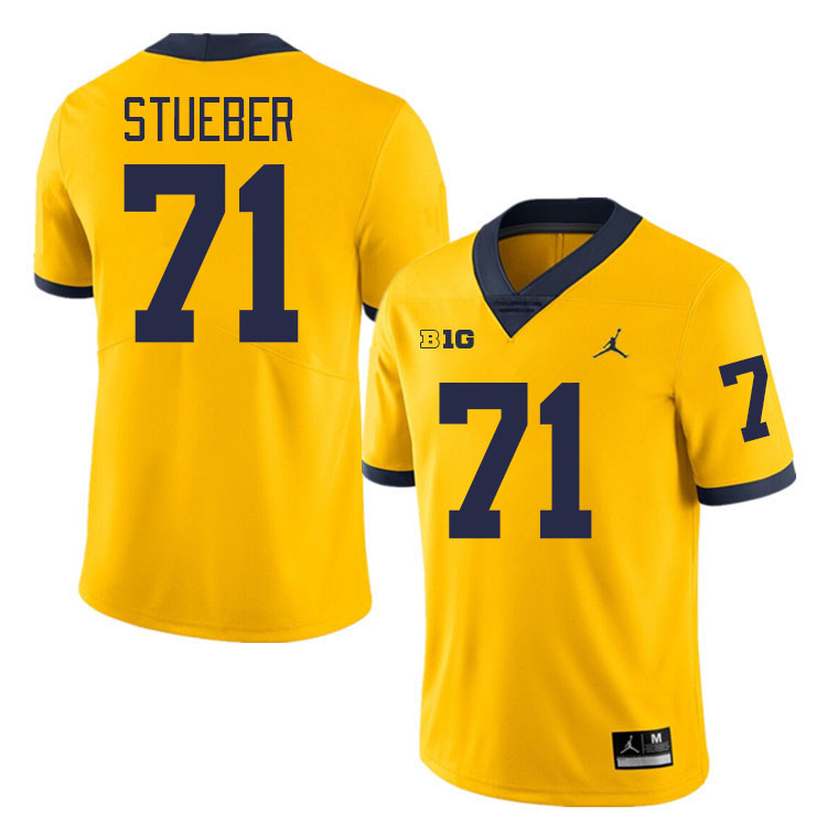 Andrew Stueber Michigan Jersey,Michigan Wolverines #71 Andrew Stueber Jersey Youth-Maize